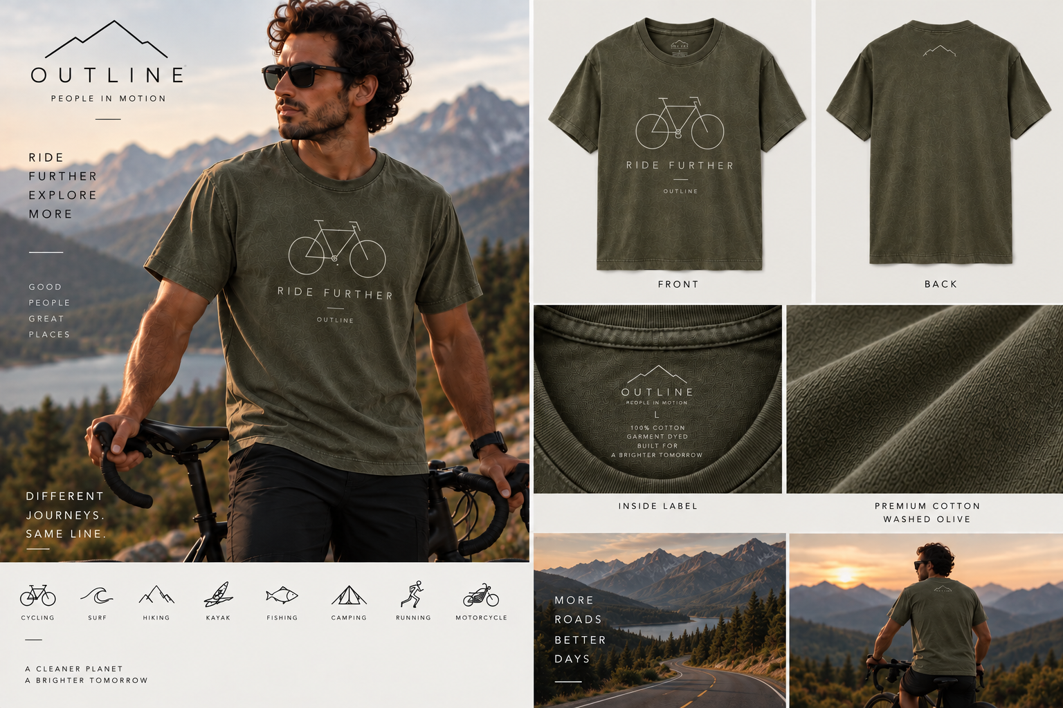 Biking Tee — Pepper
