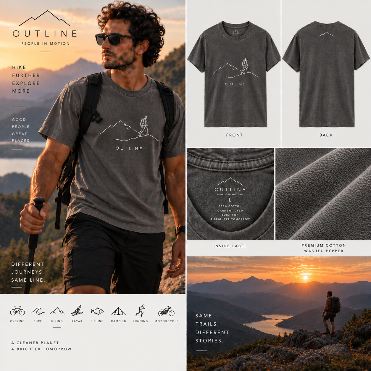 Hiking Tee — Grey